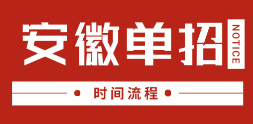2025年安徽單招考試流程及時間安排